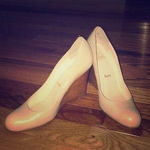 Christian Louboutin Nude Wedges